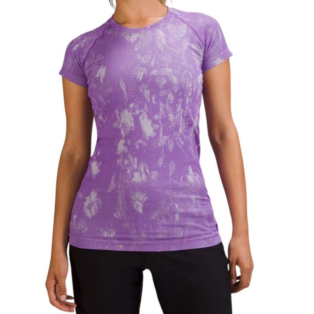 Lululemon Swiftly Tech Short Sleeve Shirt 2.0 Shadow Bloom Moonlit Magenta